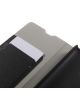 Microsoft Lumia 535 Lederen Wallet Flip Case Zwart