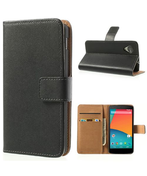 LG Google Nexus 5 Wallet Case Zwart afbeelding 1