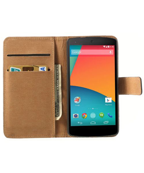 LG Google Nexus 5 Wallet Case Zwart afbeelding 5