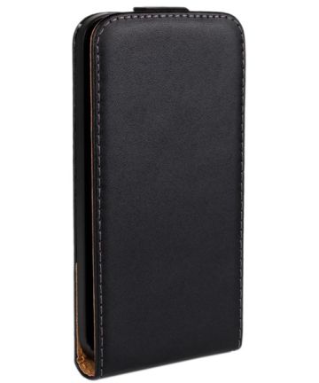 Huawei Ascend Y550 Vertical Flip Case Black Hoesjes