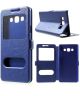Samsung Galaxy A7 Dual Window View Case Blauw