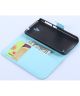 Alcatel One Touch Pop 2 Lederen Wallet Case Blauw