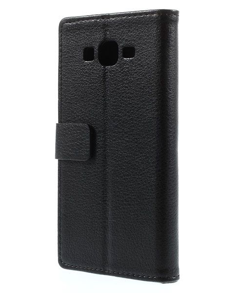 Samsung Galaxy Grand Prime Wallet Flip Case Hoesje Zwart afbeelding 2