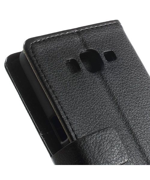 Samsung Galaxy Grand Prime Wallet Flip Case Hoesje Zwart afbeelding 8
