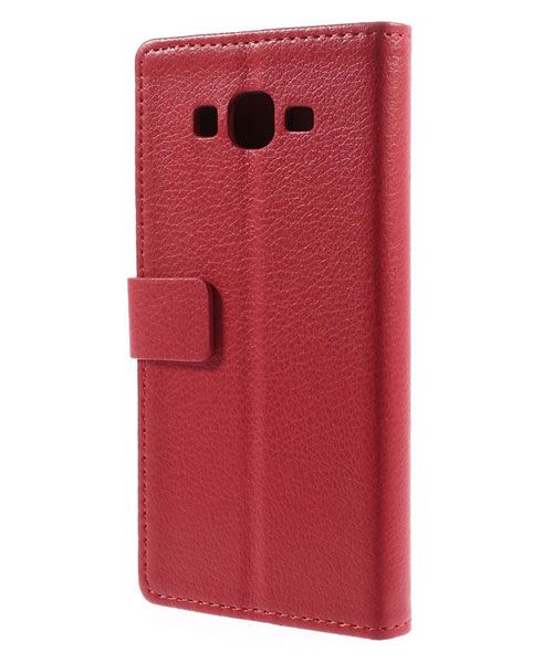 Samsung Galaxy Grand Prime Wallet Flip Case Hoesje Rood afbeelding 2