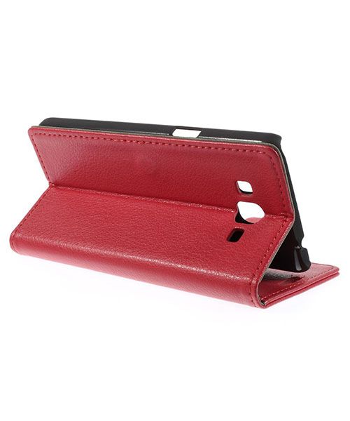 Samsung Galaxy Grand Prime Wallet Flip Case Hoesje Rood afbeelding 5