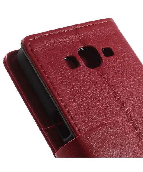 Samsung Galaxy Grand Prime Wallet Flip Case Hoesje Rood afbeelding 9