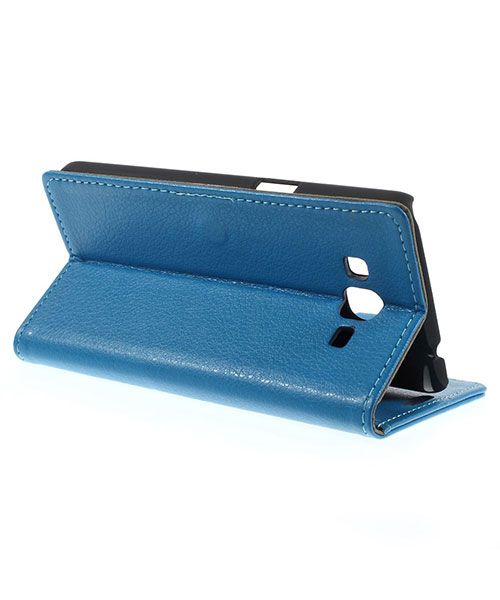 Samsung Galaxy Grand Prime Wallet Flip Case Hoesje Blauw afbeelding 5