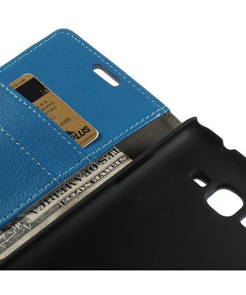 Samsung Galaxy Grand Prime Wallet Flip Case Hoesje Blauw afbeelding 9