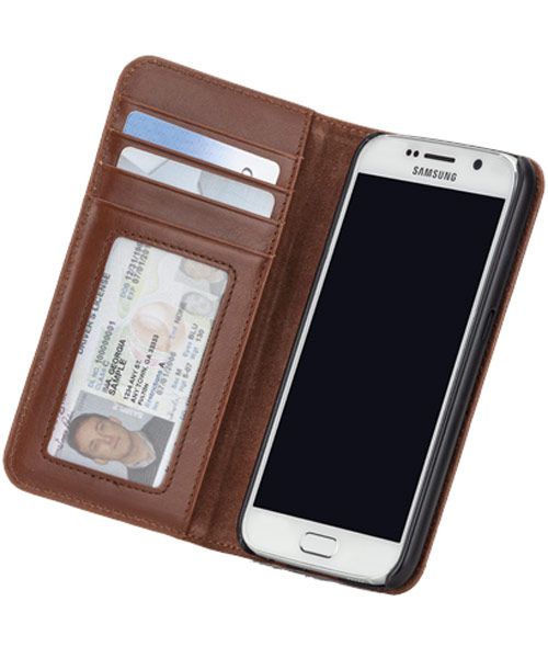Case-Mate Premium Wallet Folio Case Samsung Galaxy S6 Bruin afbeelding 1