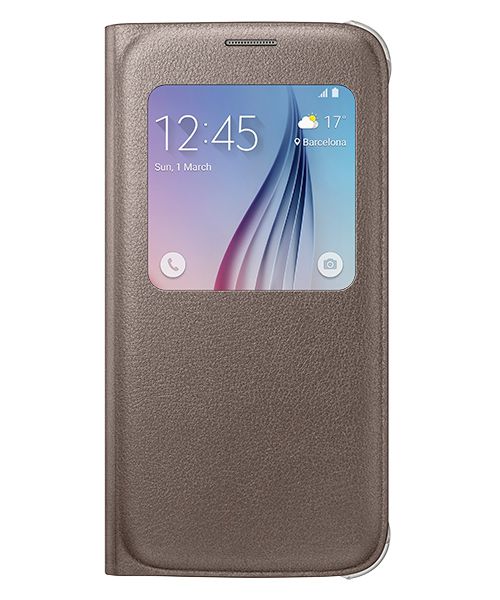 Samsung Galaxy S6 S-View Cover Goud afbeelding 1