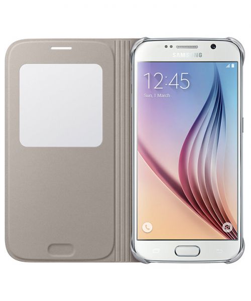 Samsung Galaxy S6 S-View Cover Goud afbeelding 4