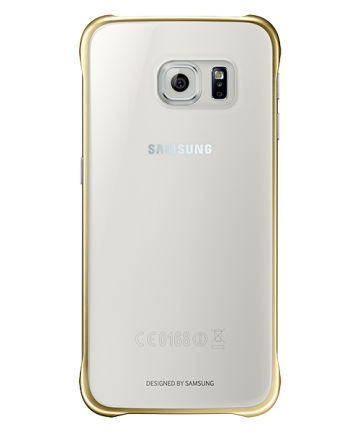 Samsung Galaxy S6 Clear Cover Goud Hoesjes