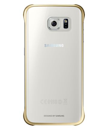 Samsung Galaxy S6 Edge Clear Cover Goud Hoesjes