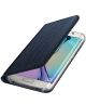 Samsung Galaxy S6 Edge Flip Case Stof Zwart