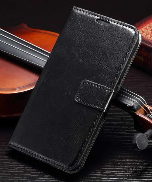 Samsung Galaxy S6 Crazy Horse Wallet Case Zwart afbeelding 2