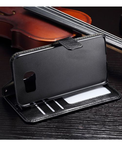 Samsung Galaxy S6 Crazy Horse Wallet Case Zwart afbeelding 3