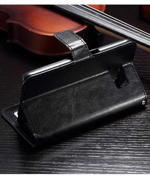 Samsung Galaxy S6 Crazy Horse Wallet Case Zwart afbeelding 4