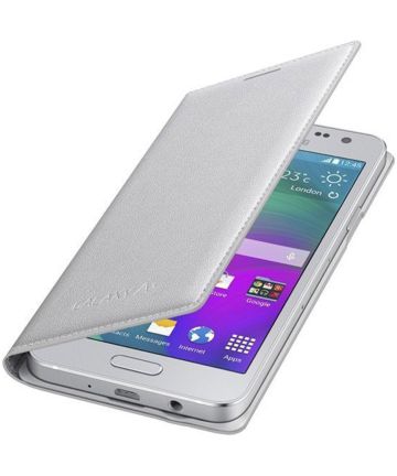 Samsung Wallet Case Samsung Galaxy A3 Zilver Hoesjes