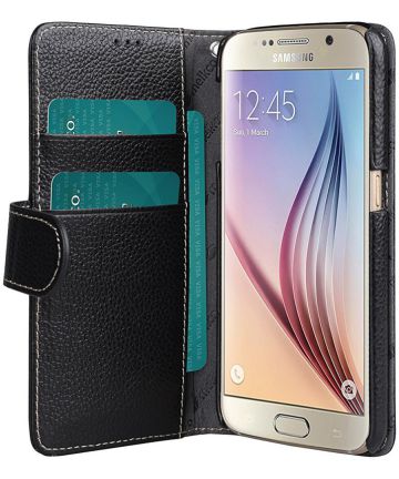 Melkco Leren Wallet Book Case Samsung Galaxy S6 Zwart Hoesjes
