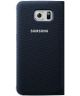 Samsung Galaxy S6 Flip Case Stof Zwart
