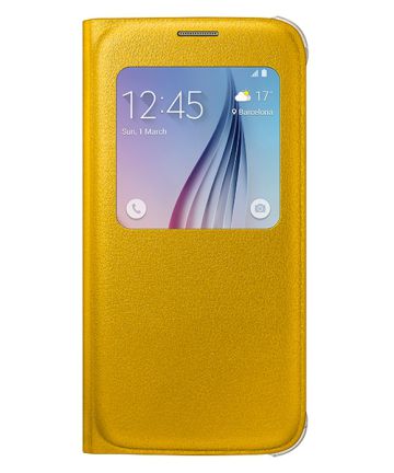 Samsung Galaxy S6 S View Flip Case Geel Hoesjes