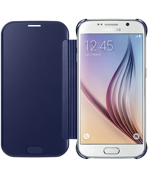 Samsung Galaxy S6 Clear View Flip Case Zwart afbeelding 3