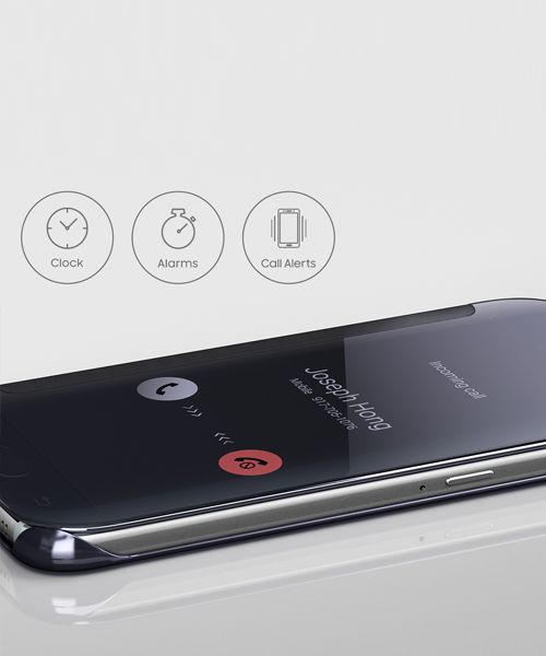 Samsung Galaxy S6 Clear View Flip Case Zwart afbeelding 8