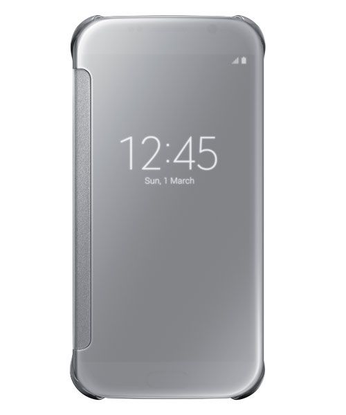 Samsung Galaxy S6 Clear View Flip Case Zilver afbeelding 1