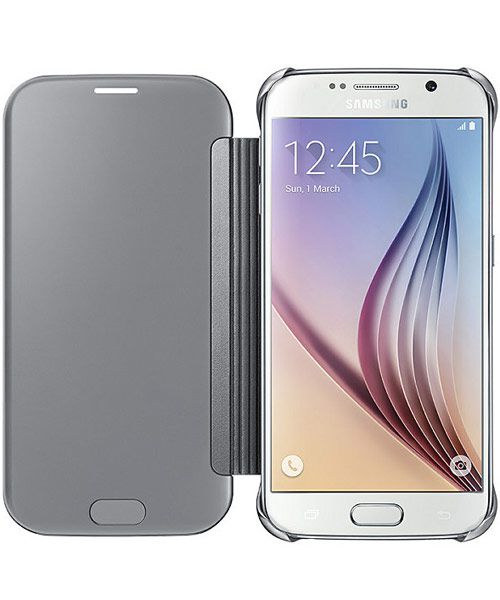 Samsung Galaxy S6 Clear View Flip Case Zilver afbeelding 4