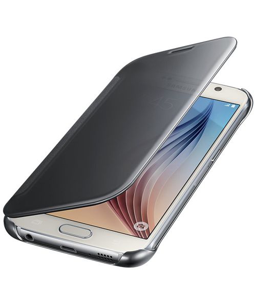 Samsung Galaxy S6 Clear View Flip Case Zilver afbeelding 2