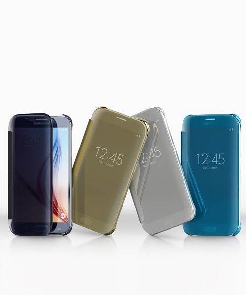 Samsung Galaxy S6 Clear View Flip Case Zilver afbeelding 7