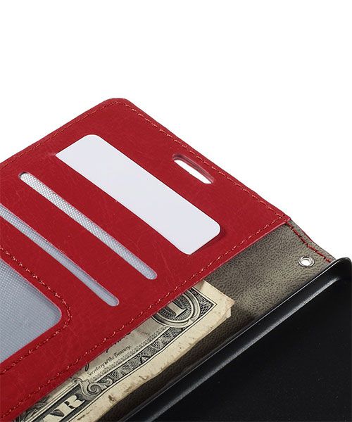 Huawei Ascend P8 Wallet Flip Case Stand Rood afbeelding 7