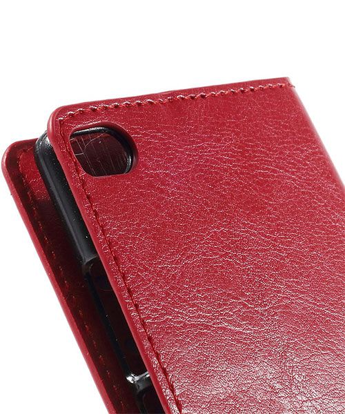 Huawei Ascend P8 Wallet Flip Case Stand Rood afbeelding 9