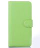 HTC One M9 Lederen Wallet Flip Case Groen