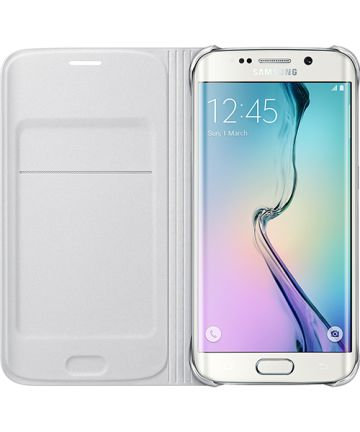 Originele Samsung Galaxy S6 Edge Flip Case Wit Hoesjes