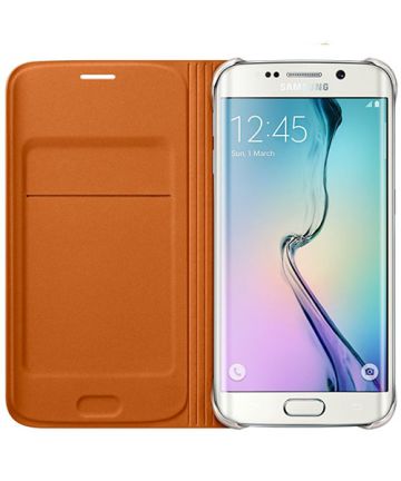 Originele Samsung Galaxy S6 Edge Flip Case Oranje Hoesjes