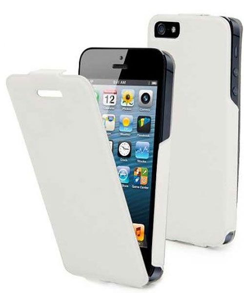 Muvit Apple iPhone SE 5/5S iFlip Case Hoesje Wit afbeelding 2