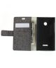 Microsoft Lumia 435 Linen Wallet Case Brown