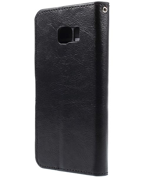 Samsung Galaxy S6 Edge Crazy Horse Wallet Case Zwart afbeelding 3