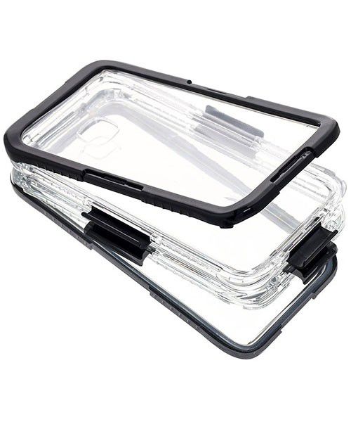 Samsung Galaxy S6 Edge Waterproof Plastic Silicone Case Zwart afbeelding 2