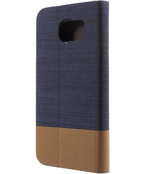 Samsung Galaxy S6 Wallet Shell Donker Blauw afbeelding 2