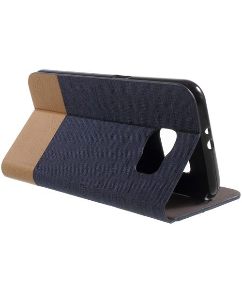 Samsung Galaxy S6 Wallet Shell Donker Blauw afbeelding 3