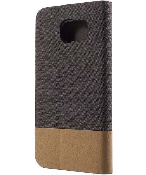 Samsung Galaxy S6 Wallet Shell Coffee afbeelding 2