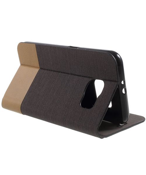Samsung Galaxy S6 Wallet Shell Coffee afbeelding 3