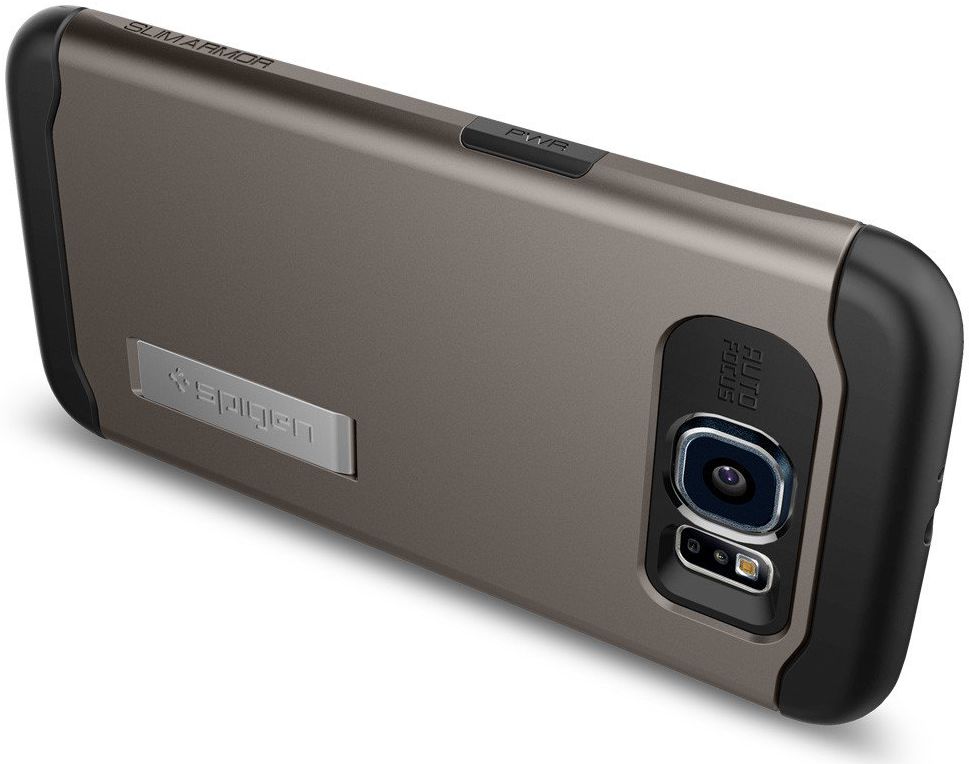Spigen Slim Armor Case Samsung Galaxy S6 Gunmetal afbeelding 4