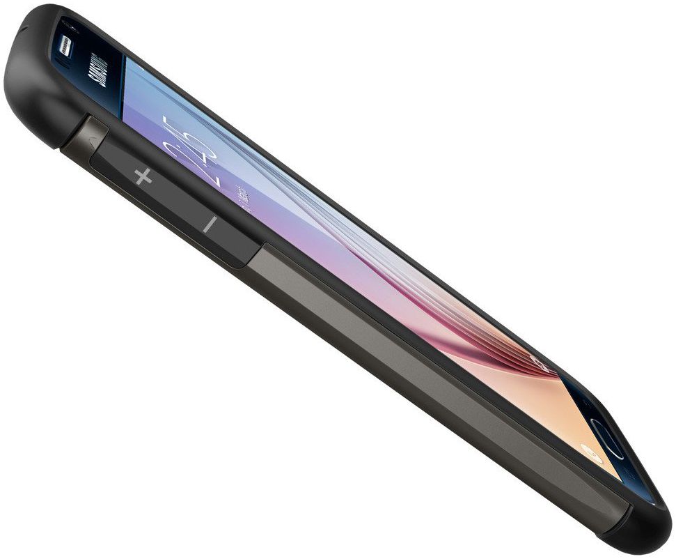 Spigen Slim Armor Case Samsung Galaxy S6 Gunmetal afbeelding 7