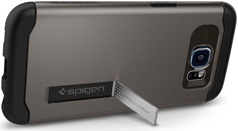 Spigen Slim Armor Case Samsung Galaxy S6 Gunmetal afbeelding 2