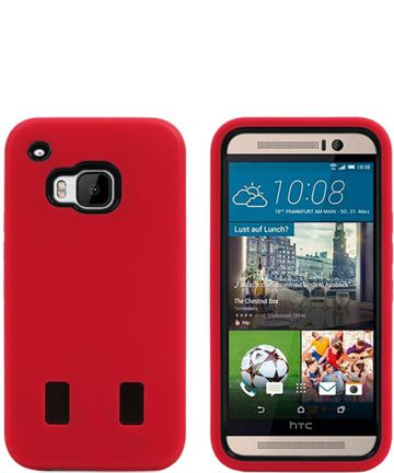 HTC One M9 Hybrid Case Rood Hoesjes