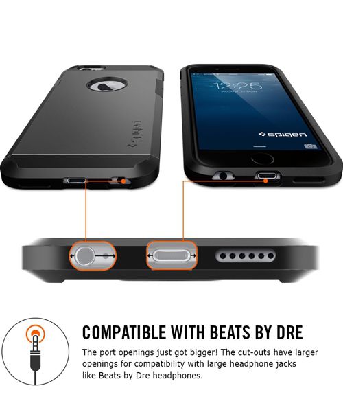 Spigen Tough Armor Case Apple iPhone 6S Gun Metal afbeelding 7